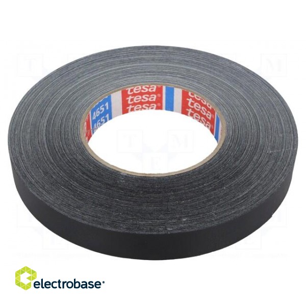 Tape: duct | W: 19mm | L: 50m | Thk: 310um | black | natural rubber | 13%