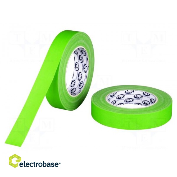 Tape: duct | W: 25mm | L: 25m | Thk: 0.3mm | green | natural rubber
