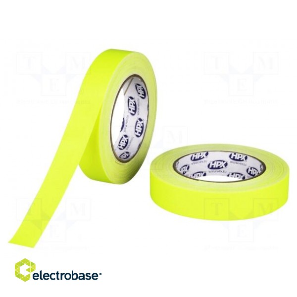 Tape: duct | W: 25mm | L: 25m | Thk: 0.3mm | yellow | natural rubber