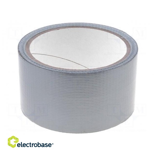 Tape: duct | W: 50mm | L: 10m | Thk: 0.2mm | silver | rubber | 0÷60°C | 5N/cm