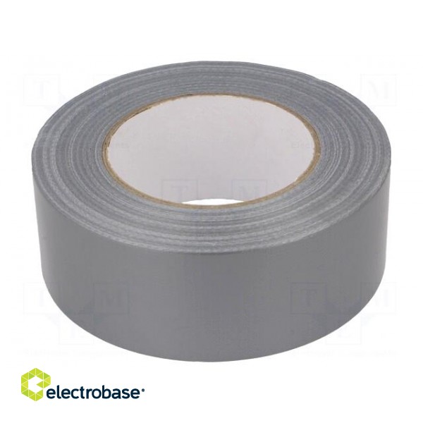 Tape: duct | W: 48mm | L: 50m | Thk: 0.17mm | silver | synthetic rubber
