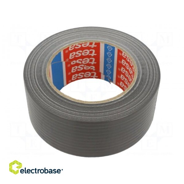 Tape: duct | W: 50mm | L: 50m | Thk: 150um | grey | synthetic rubber | 20%