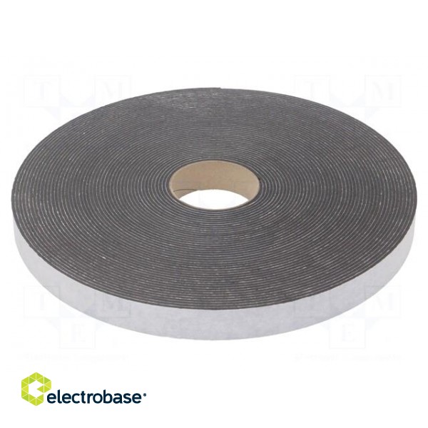 Tape: sealing | W: 30mm | L: 30m | Thk: 3mm | grey | rubber hot-melt | 130% image 2