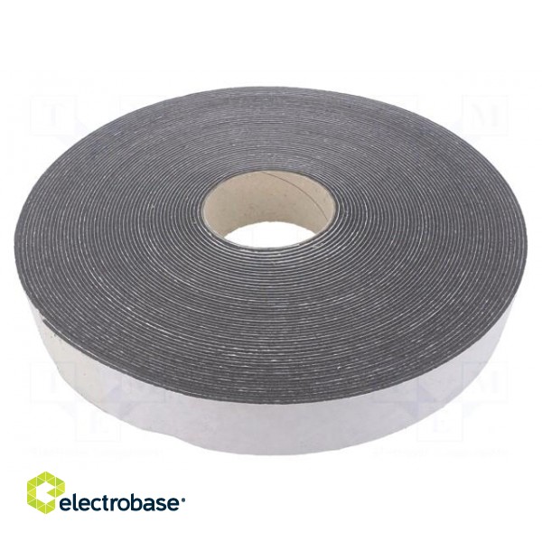 Tape: sealing | W: 40mm | L: 30m | Thk: 2mm | grey | rubber hot-melt | 130%