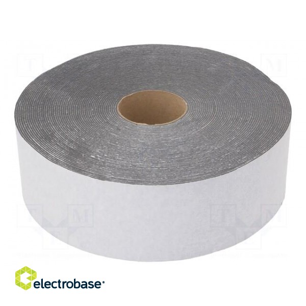 Tape: sealing | W: 95mm | L: 30m | Thk: 2mm | grey | rubber hot-melt | 130% image 2