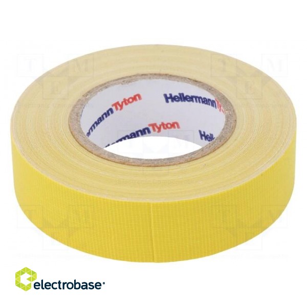 Tape: masking | W: 19mm | L: 10m | yellow | 64N/cm | -30÷80°C | 10%