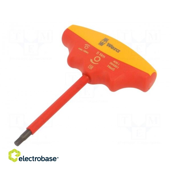 Screwdriver | dynamometric,insulated | Allen hex key | HEX 5mm image 1
