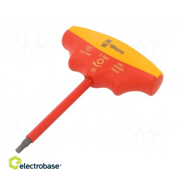 Screwdriver | dynamometric,insulated | Allen hex key | HEX 4mm image 1