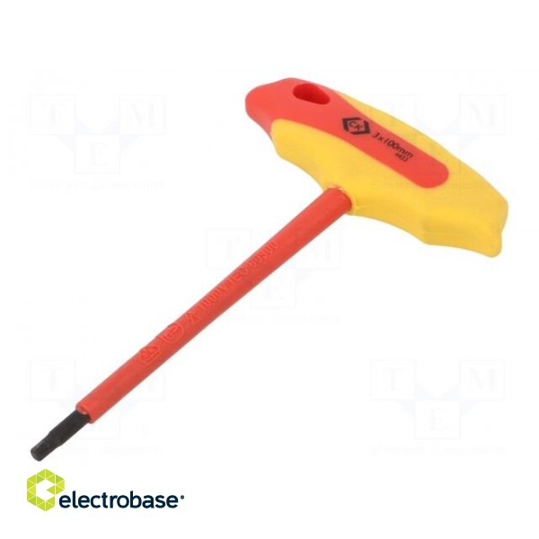 Screwdriver | insulated | hex key | HEX 3mm | Blade length: 100mm