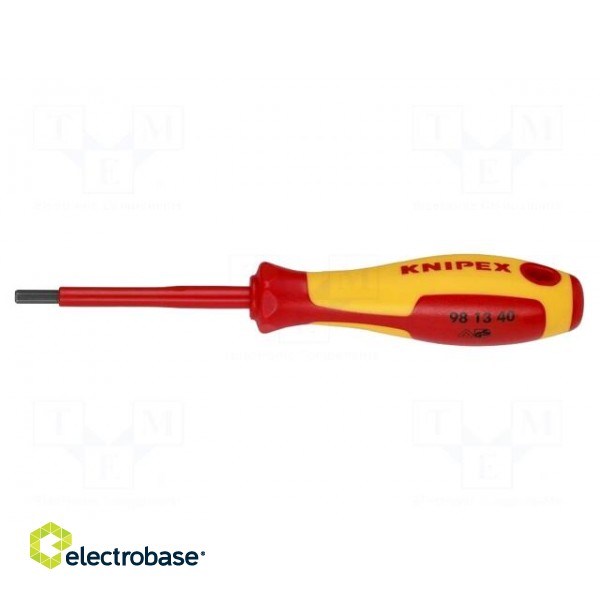 Screwdriver | insulated | hex key | HEX 4mm | Blade length: 75mm