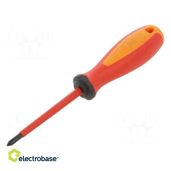 Screwdriver | insulated | Phillips | PH1 | Blade length: 80mm | 1kVAC