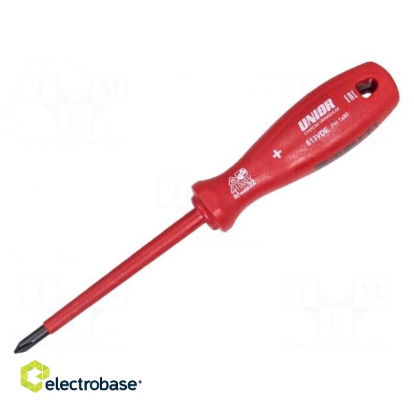 Screwdriver | insulated | Phillips | PH1 | Blade length: 80mm | 1kVAC