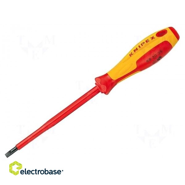 Screwdriver | insulated | slot | 2,5x0,4mm | Blade length: 75mm | 1kVAC