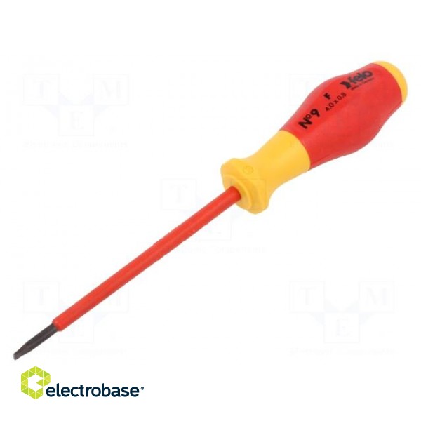 Screwdriver | insulated | slot | 4,0x0,8mm