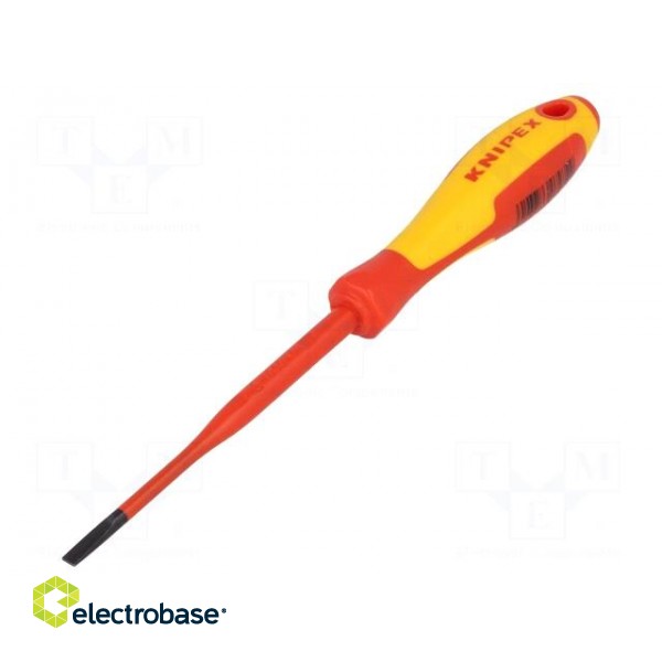 Screwdriver | insulated | slot | 4,0x0,8mm | Blade length: 100mm