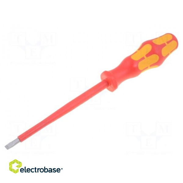 Screwdriver | insulated | slot | 5,5x1,0mm | Blade length: 125mm image 1