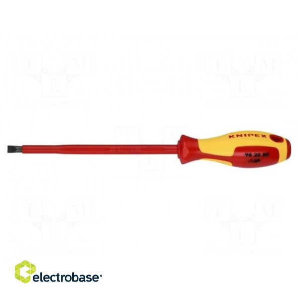 Screwdriver | insulated | slot | 8,0x1,2mm | Blade length: 175mm