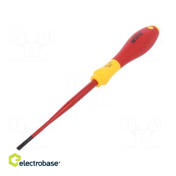 Screwdriver | insulated,slim | slot | 3,5x0,6mm | Blade length: 100mm