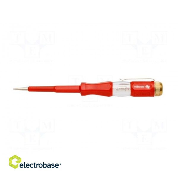 Voltage tester | insulated | slot | 140mm | 100÷500VAC