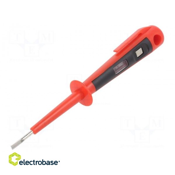 Voltage tester | insulated | slot | 150mm | 100÷500VAC