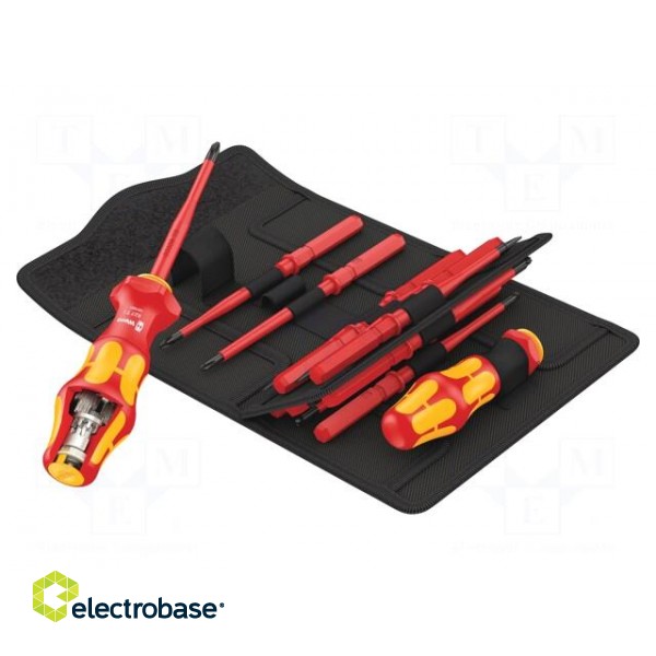 Kit: screwdrivers | insulated | 1kVAC | case | 16pcs.