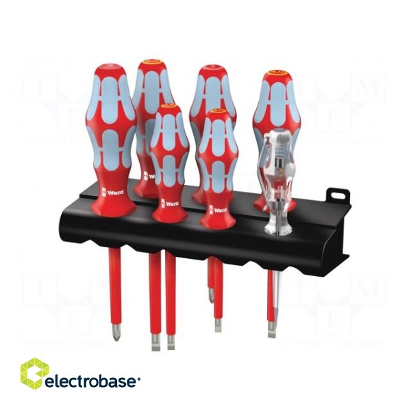 Kit: screwdrivers | insulated | 1kVAC | Phillips,slot | 7pcs. image 1