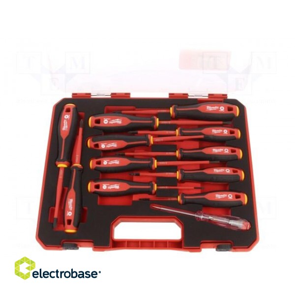 Kit: screwdrivers | insulated | Phillips,Pozidriv®,slot,Torx® image 1