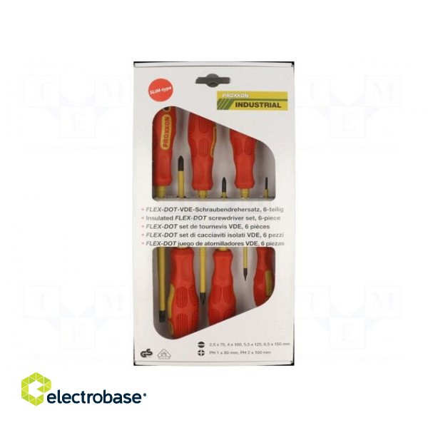 Kit: screwdrivers | insulated | Phillips,slot | 6pcs.