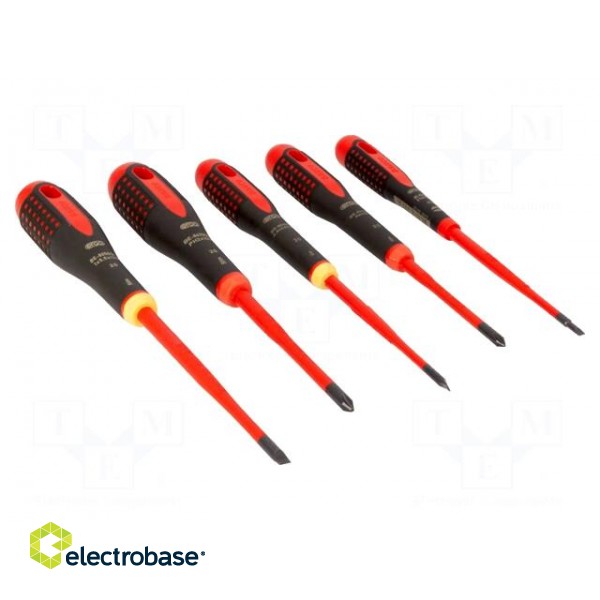 Kit: screwdrivers | insulated | Phillips,slot | ERGO® | 5pcs.