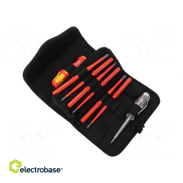 Kit: screwdrivers | Pcs: 16 | insulated,slim | 1kVAC | Package: case image 2