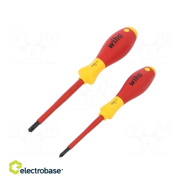 Kit: screwdrivers | Pcs: 2 | insulated | 1kVAC | Size: SL/PH1,SL/PH2
