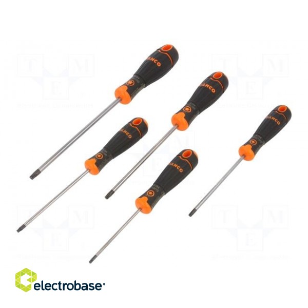 Kit: screwdrivers | Pcs: 5 | Torx® | Size: TX10,TX15,TX20,TX25,TX30