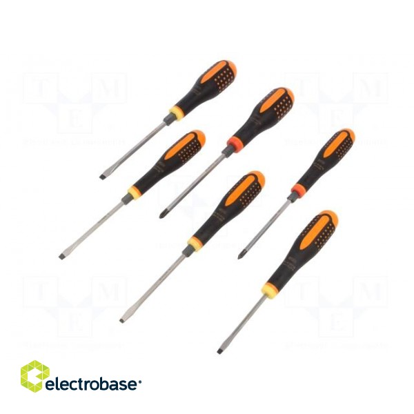 Kit: screwdrivers | Pcs: 6 | assisted with a key | Phillips,slot
