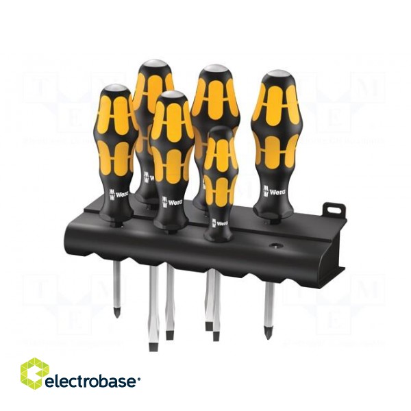 Kit: screwdrivers | for impact,assisted with a key | 6pcs. image 3