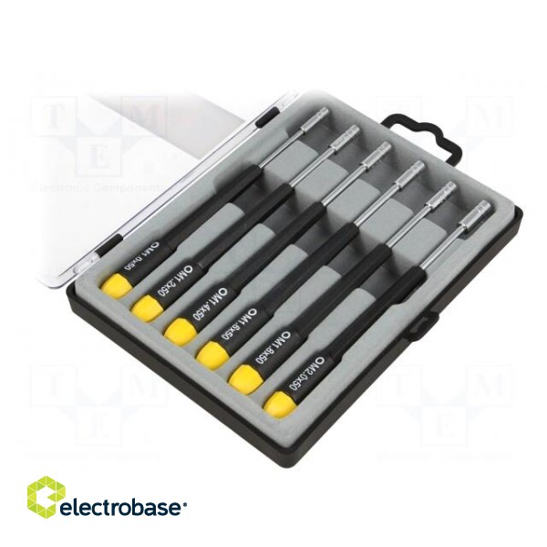 Kit: screwdrivers | Pcs: 6 | hex socket paveikslėlis 2