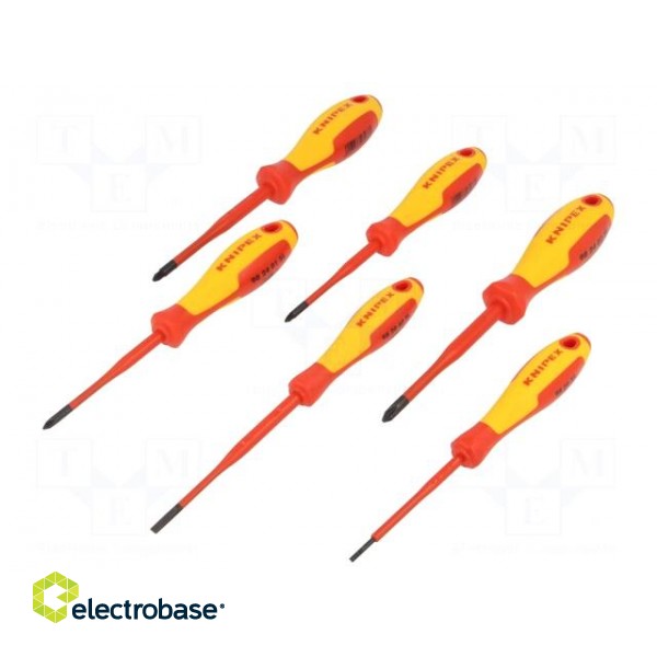 Kit: screwdrivers | Pcs: 6 | insulated | 1kVAC image 1