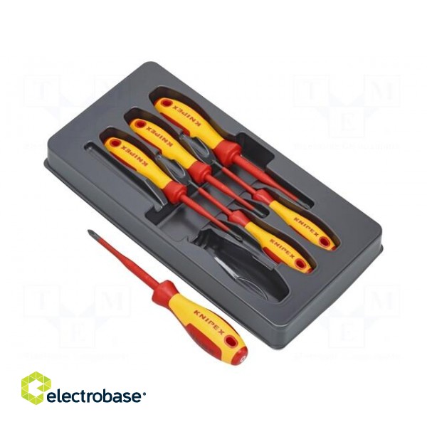 Kit: screwdrivers | Pcs: 6 | insulated | 1kVAC | Phillips,Pozidriv® image 2
