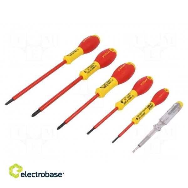 Kit: screwdrivers | insulated | 1kVAC | Pozidriv®,slot | FATMAX® image 1