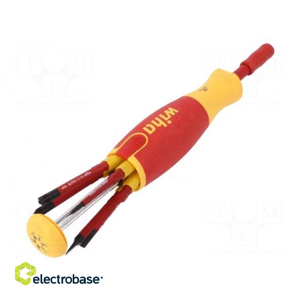 Kit: screwdrivers | Pcs: 6 | insulated | 1kVAC | with bit magazine image 2