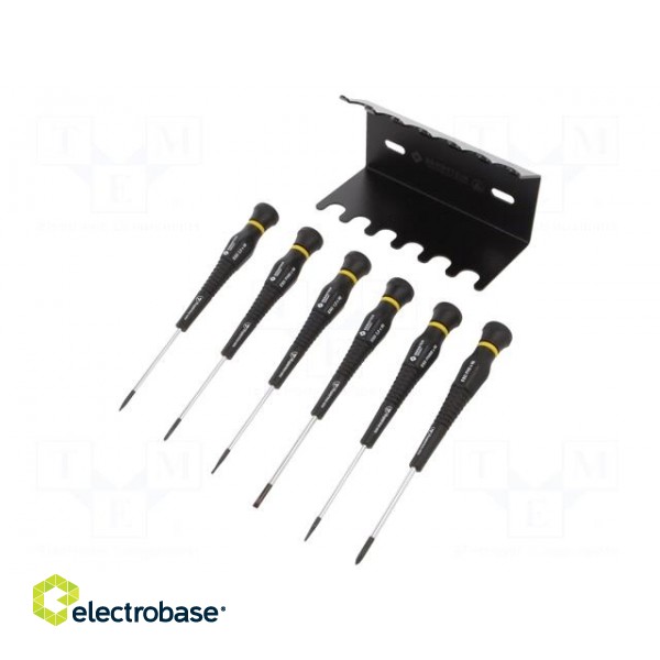 Kit: screwdrivers | precision | Kit: stand | ESD | 6pcs. фото 1