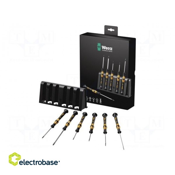 Kit: screwdrivers | Pcs: 6 | precision | Phillips,slot | ESD image 3