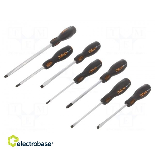 Kit: screwdrivers | for impact | Phillips,slot | 7pcs.