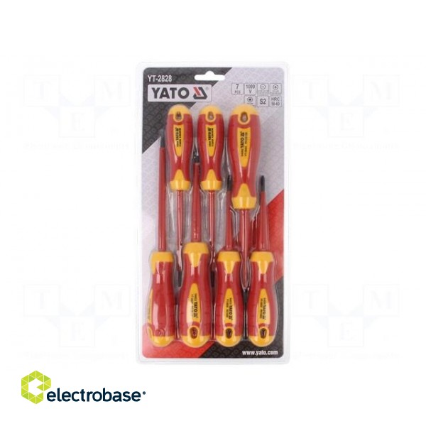 Kit: screwdrivers | Pcs: 7 | insulated | 1kVAC | Package: blister