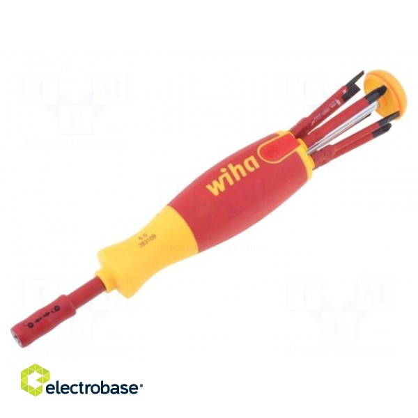 Kit: screwdrivers | Pcs: 7 | insulated | 1kVAC | Kind of holder: 6mm