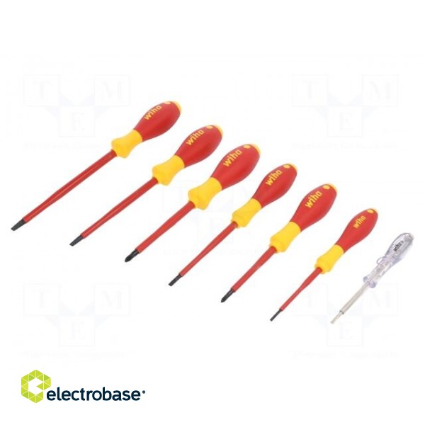 Kit: screwdrivers | Pcs: 7 | The set contains: voltage tester | 1kVAC