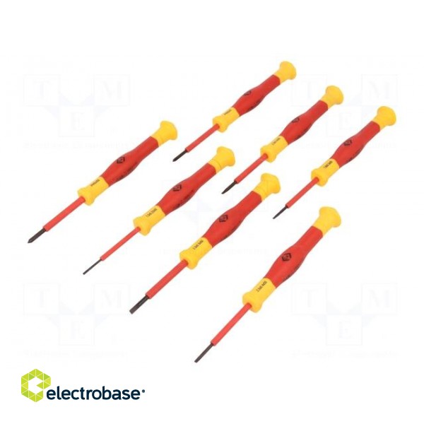 Kit: screwdrivers | Pcs: 7 | precision,insulated | 1kVAC