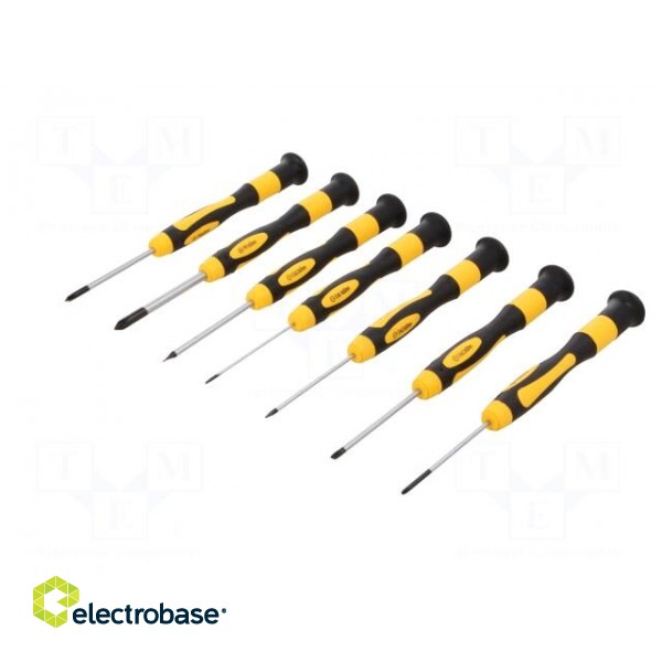 Kit: screwdrivers | Phillips cross,precision,slot | plastic box image 3