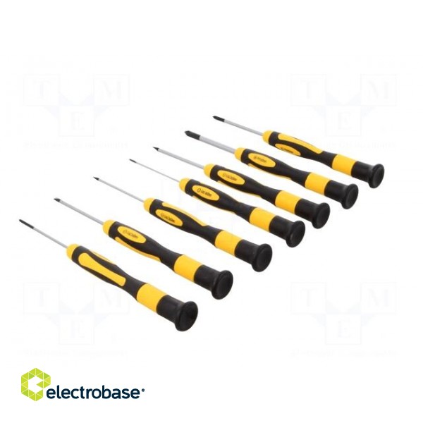 Kit: screwdrivers | Phillips cross,precision,slot | plastic box image 5