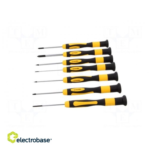 Kit: screwdrivers | Pcs: 7 | Phillips cross,precision,slot фото 4