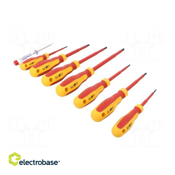 Kit: screwdrivers | Pcs: 8 | insulated | 1kVAC | Phillips,slot image 9